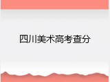 四川美术高考查分