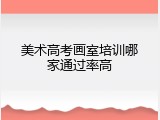 美术高考画室培训哪家通过率高