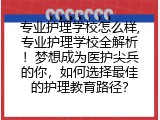 专业护理学校怎么样,专业护理学校全解析！梦想成为医护尖兵的你，如何选择最佳的护理教育路径？