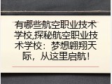 有哪些航空职业技术学校,探秘航空职业技术学校：梦想翱翔天际，从这里启航！