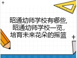昭通幼师学校有哪些,昭通幼师学校一览，培育未来花朵的摇篮