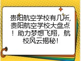 贵阳航空学校有几所,贵阳航空学校大盘点！助力梦想飞翔，航校风云揭秘！