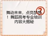 舞动未来，点亮梦想！舞蹈高考专业培训内容大揭秘
