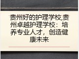 贵州好的护理学校,贵州卓越护理学校：培养专业人才，创造健康未来