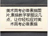 美术高考必备素描图片,素描教学掌握这几点，让你轻松应对美术高考必备素描
