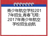 青少年航空学校2017年招生,青春飞翔：2017年青少年航空学校招生启航