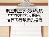 航空航空学校排名,航空学校排名大揭秘，培养飞行梦想的摇篮！
