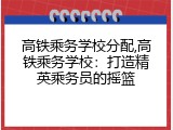 高铁乘务学校分配,高铁乘务学校：打造精英乘务员的摇篮
