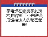 学电焊在哪能学到技术,电焊新手小白逆袭成焊接达人的秘密武器！