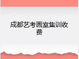 成都艺考画室集训收费