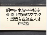 阆中东南航空学校专业,阆中东南航空学校：塑造专业航空人才的摇篮