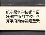 航空服务学校哪个最好,航空服务学校：优秀学府助你翱翔蓝天