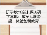研学基地设计,探访研学基地：激发无限潜能，体验创新教育