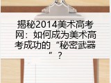 揭秘2014美术高考网：如何成为美术高考成功的“秘密武器”？