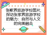 张家界旅游学校图片,探访张家界旅游学校的魅力：自然与人文的完美融合