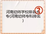 河南幼师学校排名大专(河南幼师专科排名)