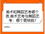 美术和舞蹈艺考哪个贵,美术艺考与舞蹈艺考：哪个更烧钱？