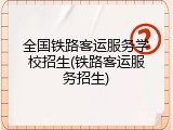 全国铁路客运服务学校招生(铁路客运服务招生)