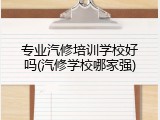 专业汽修培训学校好吗(汽修学校哪家强)