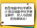 航空地勤学校学费多少,航空地勤学校学费全解析：投入与回报的完美结合！