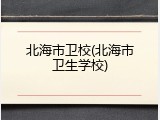 北海市卫校(北海市卫生学校)