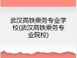 武汉高铁乘务专业学校(武汉高铁乘务专业院校)