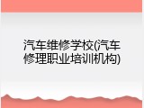 汽车维修学校(汽车修理职业培训机构)