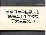 青岛卫生学校是大专吗(青岛卫生学校属于大专层次。)