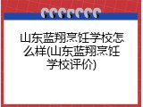 山东蓝翔烹饪学校怎么样(山东蓝翔烹饪学校评价)