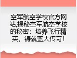 空军航空学校官方网站,揭秘空军航空学校的秘密：培养飞行精英，铸就蓝天传奇！