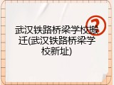 武汉铁路桥梁学校搬迁(武汉铁路桥梁学校新址)