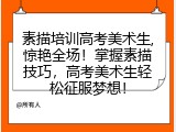 素描培训高考美术生,惊艳全场！掌握素描技巧，高考美术生轻松征服梦想！