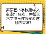 舞蹈艺术学校跨年文案,跨年狂欢，舞蹈艺术学校带你感受最炫酷的表演！