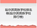 哈尔滨高铁学校排名榜(哈尔滨高铁学校排行榜)
