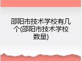 邵阳市技术学校有几个(邵阳市技术学校数量)