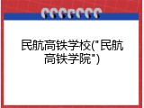 民航高铁学校("民航高铁学院")