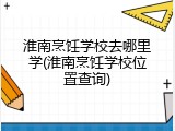 淮南烹饪学校去哪里学(淮南烹饪学校位置查询)