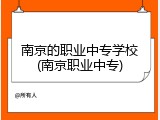 南京的职业中专学校(南京职业中专)