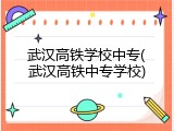 武汉高铁学校中专(武汉高铁中专学校)