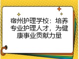 宿州护理学校：培养专业护理人才，为健康事业贡献力量