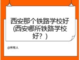 西安那个铁路学校好(西安哪所铁路学校好？)