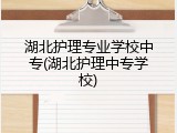 湖北护理专业学校中专(湖北护理中专学校)