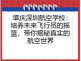 肇庆深圳航空学校：培养未来飞行员的摇篮，带你揭秘真实的航空世界