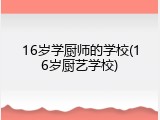16岁学厨师的学校(16岁厨艺学校)