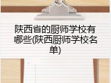 陕西省的厨师学校有哪些(陕西厨师学校名单)