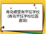 青岛哪里有烹饪学校(青岛烹饪学校位置查询)