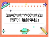 湖南汽修学校汽修(湖南汽车维修学校)