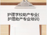 护理学校助产专业(护理助产专业培训)