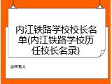内江铁路学校校长名单(内江铁路学校历任校长名录)