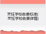烹饪学校收费标准(烹饪学校收费详情)